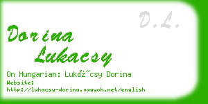 dorina lukacsy business card